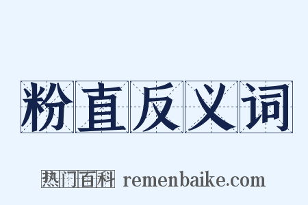 粉直反义词是什么意思的图片